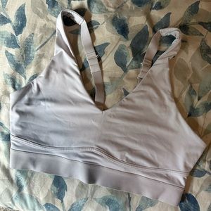 Fabletics white sports bra